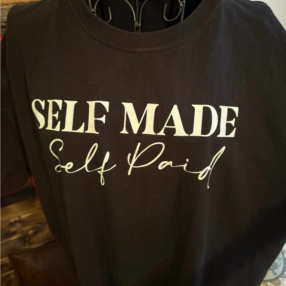 Self Made Self Paid Women's Black Tee